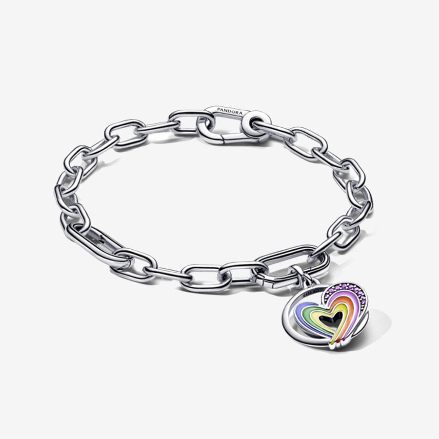 Coffret Cadeau Bracelet Coeur Arc-en-Ciel Pandora ME image number 0